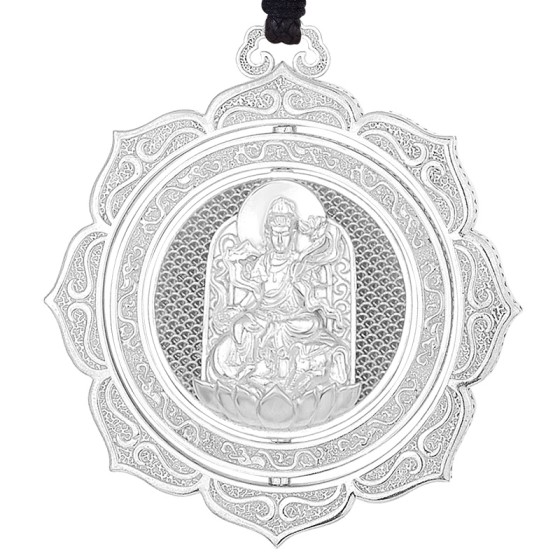 Pt950 Platinum Samantabhadra Guardian Pendant - Dragon & Snake Zodiac Birth Buddha